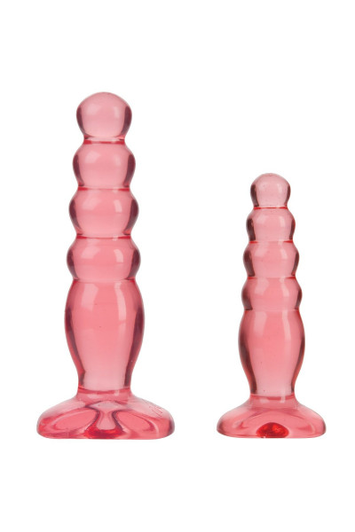 Набор из двух розовых анальных втулок Crystal Jellies Anal Trainer Kit