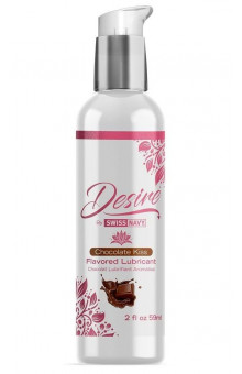 Женская смазка на водной основе с ароматом шоколада Desire Flavored Lubricant Chocolate Kiss - 59 мл.