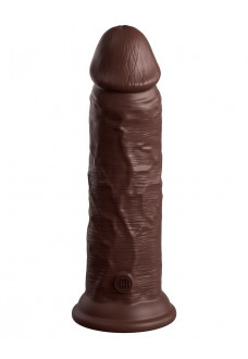 Коричневый фаллоимитатор 8  Silicone Dual Density Cock - 22,8 см.