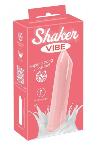 Розовая вибропуля Shaker Vibe - 10,2 см.