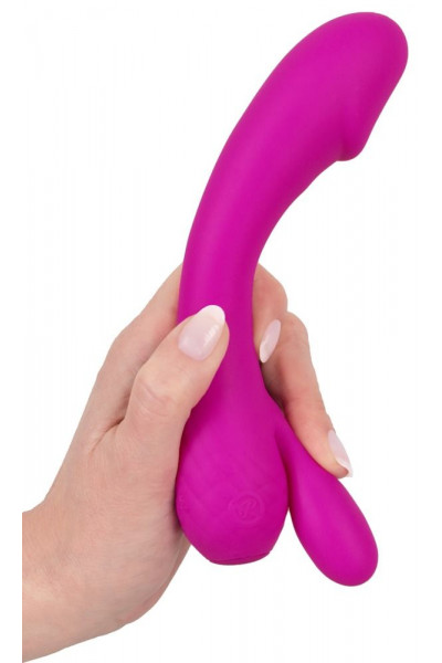 Лиловый вибратор-кролик Super Soft Silicone Rabbit Vibrator - 17,7 см.