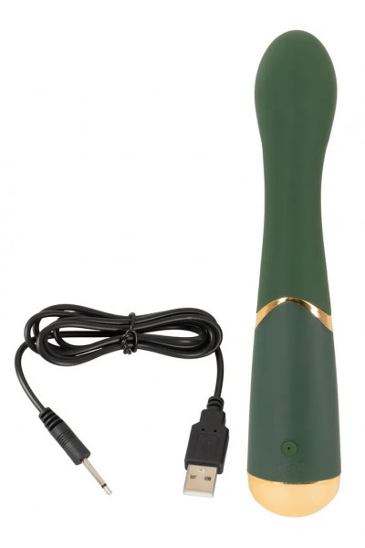 Зеленый стимулятор точки G Luxurious G-Spot Massager - 19,5 см.