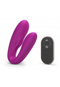 Лиловый вибратор для пар Match Up Couple Vibrator with Remote Control