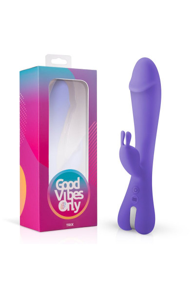 Фиолетовый вибратор-кролик Trix Rabbit Vibrator - 22,5 см.