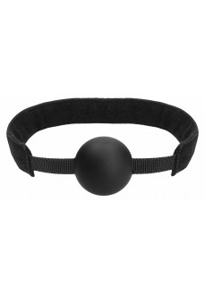 Черный кляп-шарик V V Adjustable Ball Gag на липучке