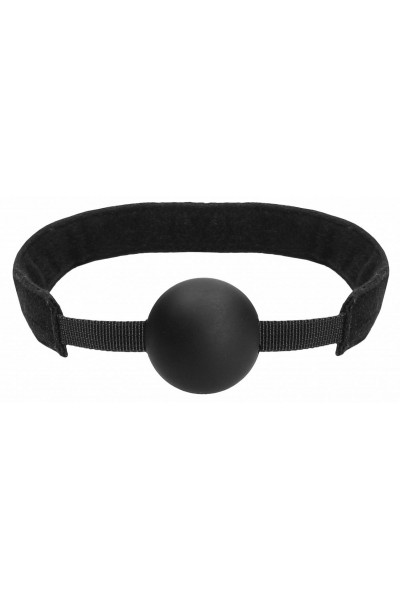 Черный кляп-шарик V V Adjustable Ball Gag на липучке