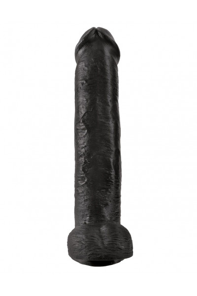 Чёрный фаллоимитатор-гигант 15  Cock with Balls - 40,6 см.