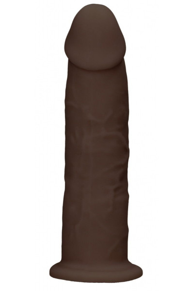 Коричневый фаллоимитатор без мошонки Silicone Dildo Without Balls - 19,2 см.