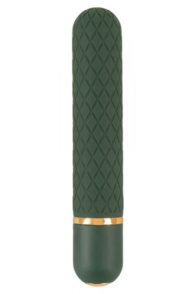 Зеленый мини-вибратор Luxurious Bullet Vibrator - 12,6 см.