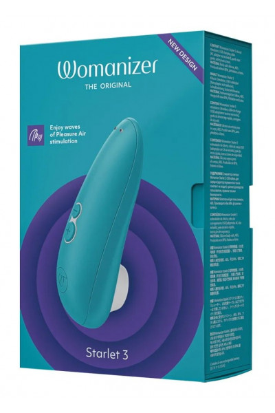 Бирюзовый клиторальный стимулятор Womanizer Starlet 3