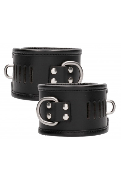 Черные поножи Restraint Ankle Cuff With Padlock