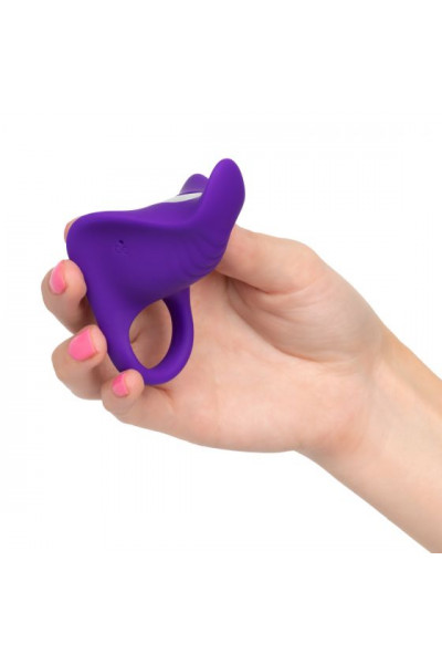 Фиолетовое перезаряжаемое эрекционное кольцо Silicone Remote Orgasm Ring