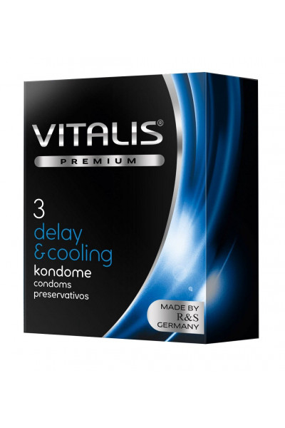 Презервативы VITALIS PREMIUM delay   cooling с охлаждающим эффектом - 3 шт.