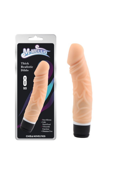 Телесный вибратор-реалистик Thick Realistic Dildo - 19,5 см.