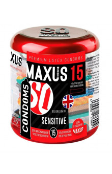 Ультратонкие презервативы MAXUS Sensitive - 15 шт.