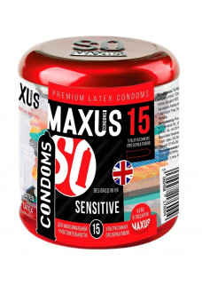 Ультратонкие презервативы MAXUS Sensitive - 15 шт.