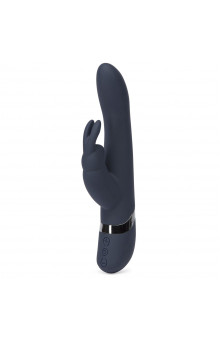 Тёмно-синий вибратор Oh My USB Rechargeable Rabbit Vibrator - 25,4 см.