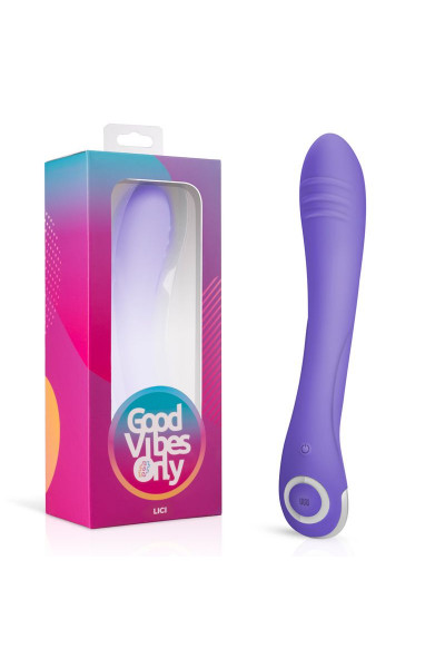 Фиолетовый вибратор для G-стимуляции Lici G-Spot Vibrator - 22,5 см.