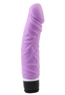 Фиолетовый вибратор-реалистик Thick Realistic Dildo - 19,5 см.