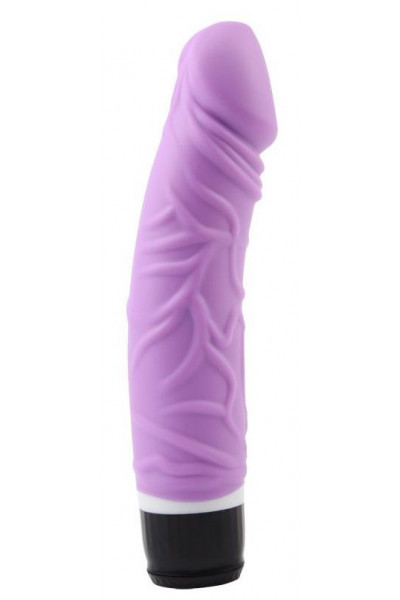 Фиолетовый вибратор-реалистик Thick Realistic Dildo - 19,5 см.