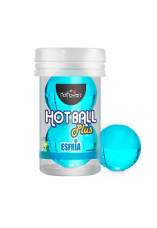 Лубрикант на масляной основе Hot Ball Plus с охлаждающим эффектом (2 шарика по 3 гр.)