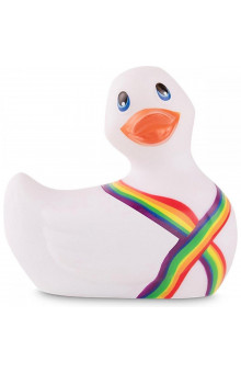 Белый вибратор-уточка I Rub My Duckie 2.0 Pride