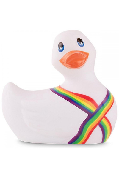 Белый вибратор-уточка I Rub My Duckie 2.0 Pride