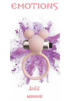 Розовое эрекционное виброколечко Emotions Minnie Light pink