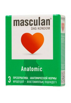 Презервативы анатомической формы Masculan Anatomic - 3 шт.