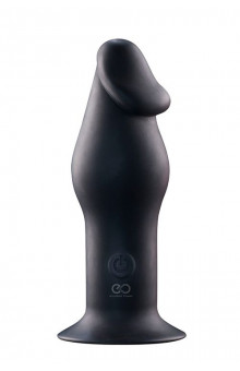 Черный анальный вибромассажер 5INCH RECHARGEABLE BUTTPLUG - 12,7 см.