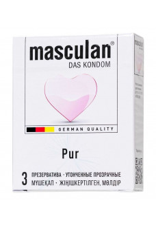 Супертонкие презервативы Masculan Pur - 3 шт.