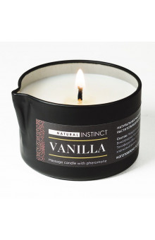 Массажная свеча с феромонами Natural Instinct VANILLA - 70 мл.