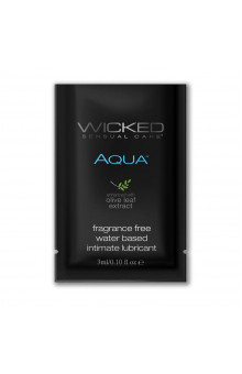 Легкий лубрикант на водной основе с алое Wicked Aqua - 3 мл.