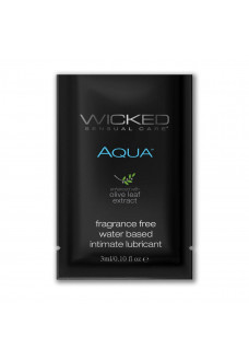 Легкий лубрикант на водной основе с алое Wicked Aqua - 3 мл.