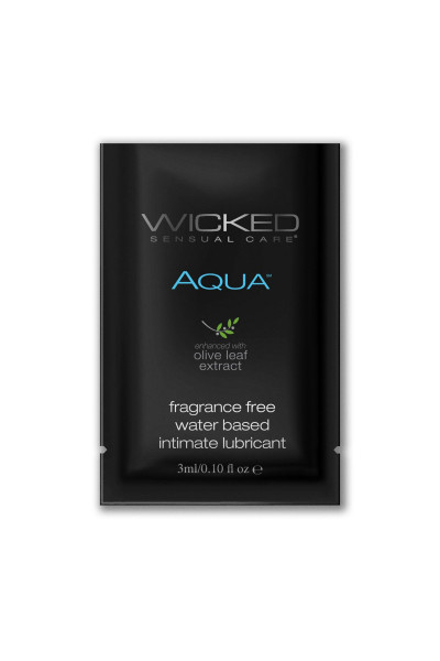 Легкий лубрикант на водной основе с алое Wicked Aqua - 3 мл.