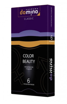 Разноцветные презервативы DOMINO Classic Colour Beauty - 6 шт.