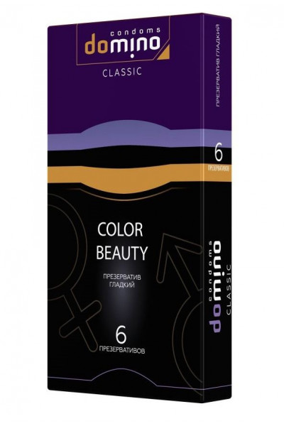 Разноцветные презервативы DOMINO Classic Colour Beauty - 6 шт.