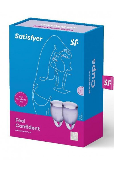 Набор фиолетовых менструальных чаш Feel confident Menstrual Cup