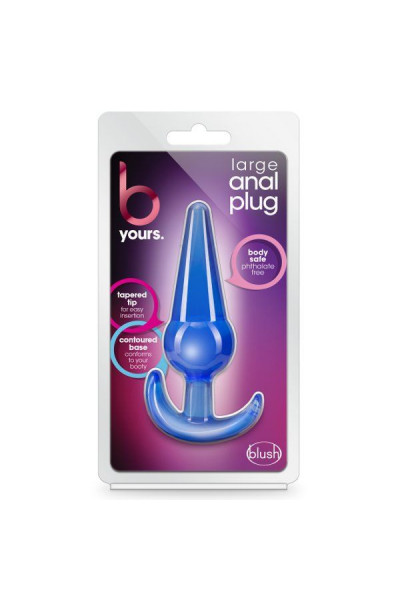 Синяя анальная пробка в форме якоря Large Anal Plug - 12,2 см.