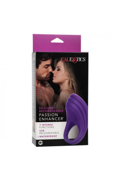 Фиолетовое эрекционное виброкольцо Silicone Rechargeable Passion Enhancer