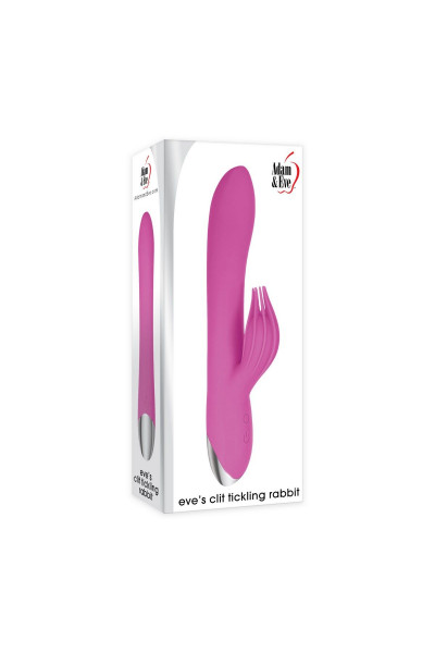 Розовый вибратор-кролик Eve s Clit Tickling Rabbit - 20,4 см.