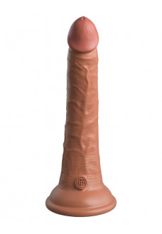 Кофейный фаллоимитатор 7  Silicone Dual Density Cock - 21 см.