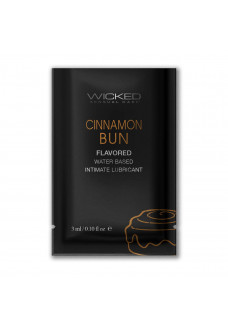 Лубрикант Wicked Aqua Cinnamon Bun с ароматом булочки с корицей - 3 мл.