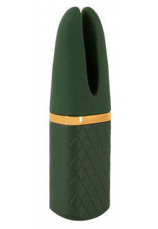 Зеленый вибратор Luxurious Split Tip Vibrator - 13,1 см.