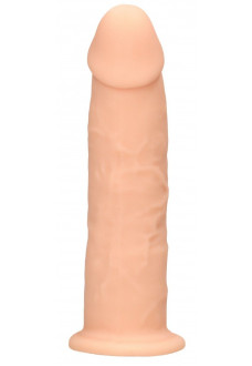 Телесный фаллоимитатор без мошонки Silicone Dildo Without Balls - 19,2 см.