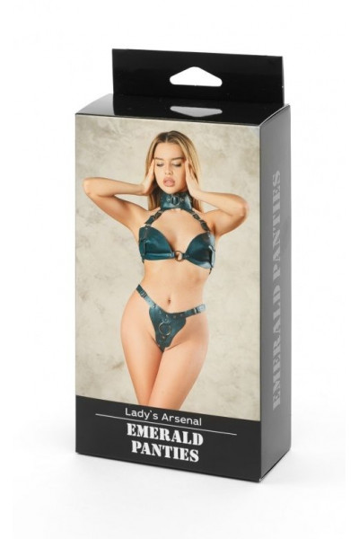 Изумрудные трусики с кольцом для насадок Emerald Panties