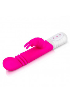 Розовый массажер для G-точки Slim Shaft thrusting G-spot Rabbit - 23 см.