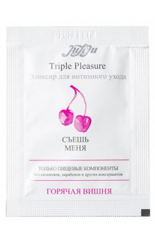 Эликсир для интимного ухода Triple Pleasure  Горячая вишня  - 3 мл.