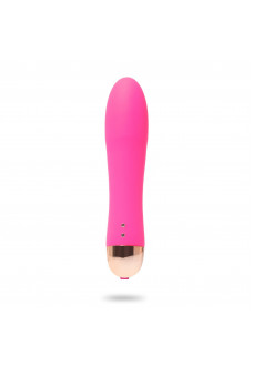 Розовый гладкий вибратор Massage Wand - 14 см.