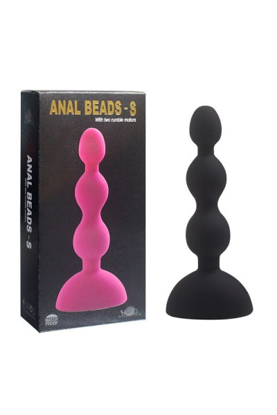 Черный анальный вибростимулятор Anal Beads S - 14,5 см.